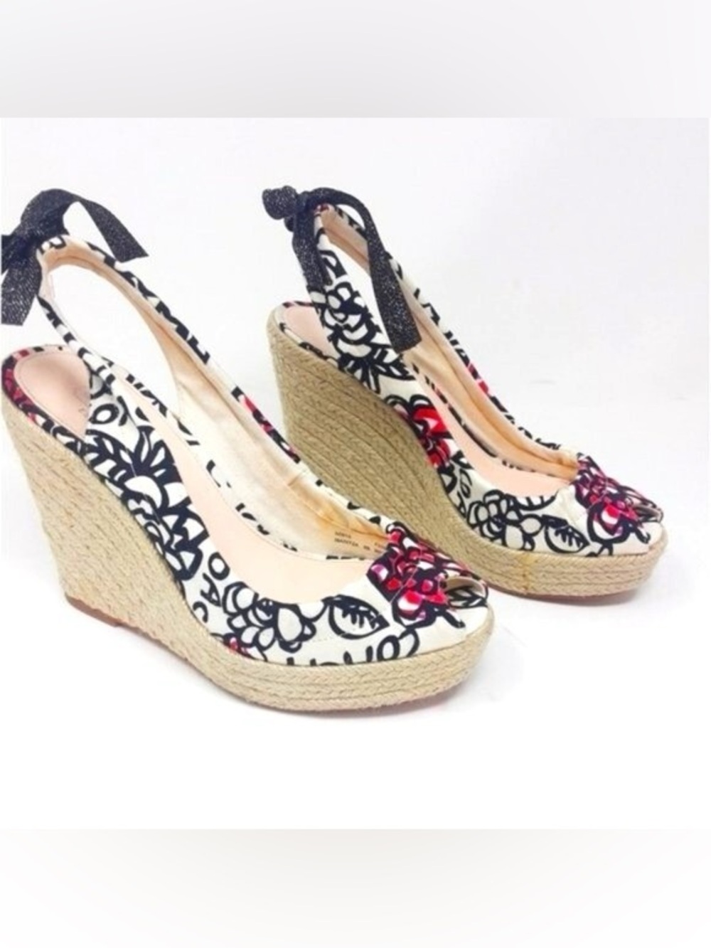 Coach Maritza Poppy Flower Wedges size 6.5